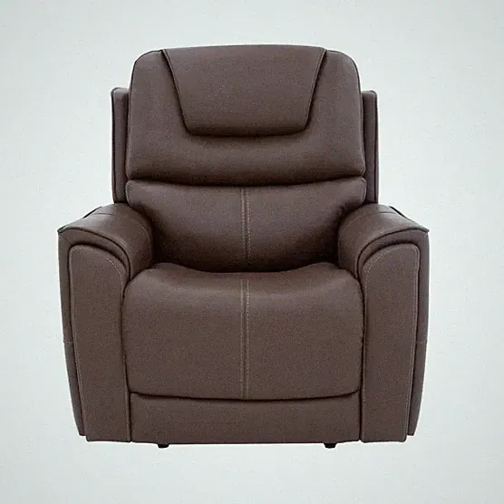 Top Grain Leather Zero Gravity Power Recliner + Power Headrest USB + USB-C BROWN